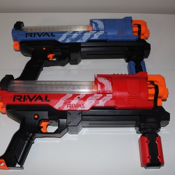 (2X) Nerf Rival Artemis XVII-3000 Red & Blue Pair Set TESTED Working Complete - Picture 1 of 5